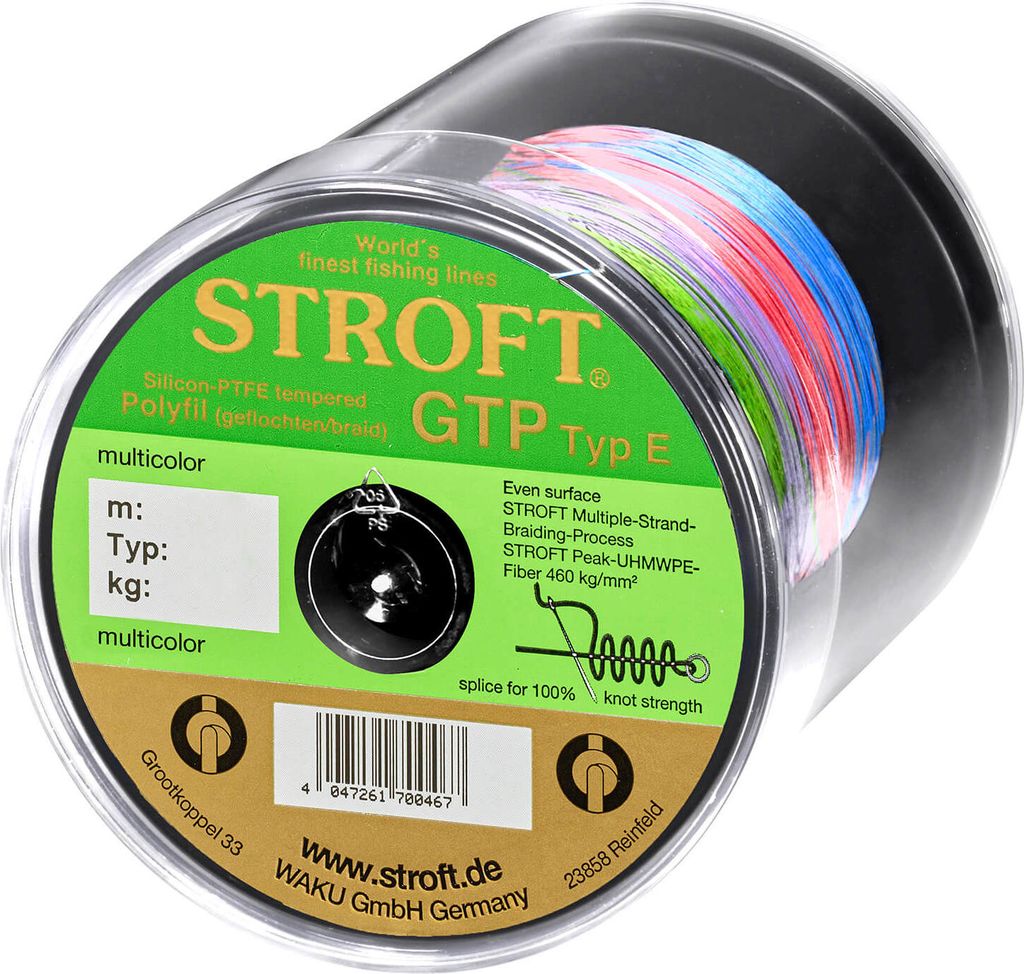 Stroft Schnur GTP Typ E geflochten multicolor 500m Typ E1 4,75 kg