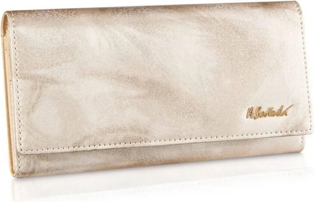 Portafoglio Argento BPD-FTS-100 in Vera Pelle | Collezione Lusso Donna
