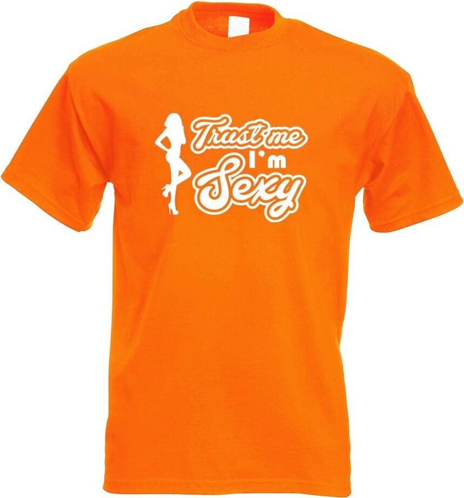 Kiwistar - T-Shirt - orange - Trust me, im y Gogo Girl Motiv Bedruckt Funshirt Design Print - mit Motiv Bedruckt - Funshirt Design - Sport - Freize...