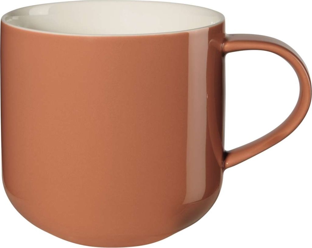 ASA Selection coppa Henkelbecher Red Clay, Henkel Becher, Kaffeebecher, Tasse, Porzellan, Rot, 400 ml, 19100354