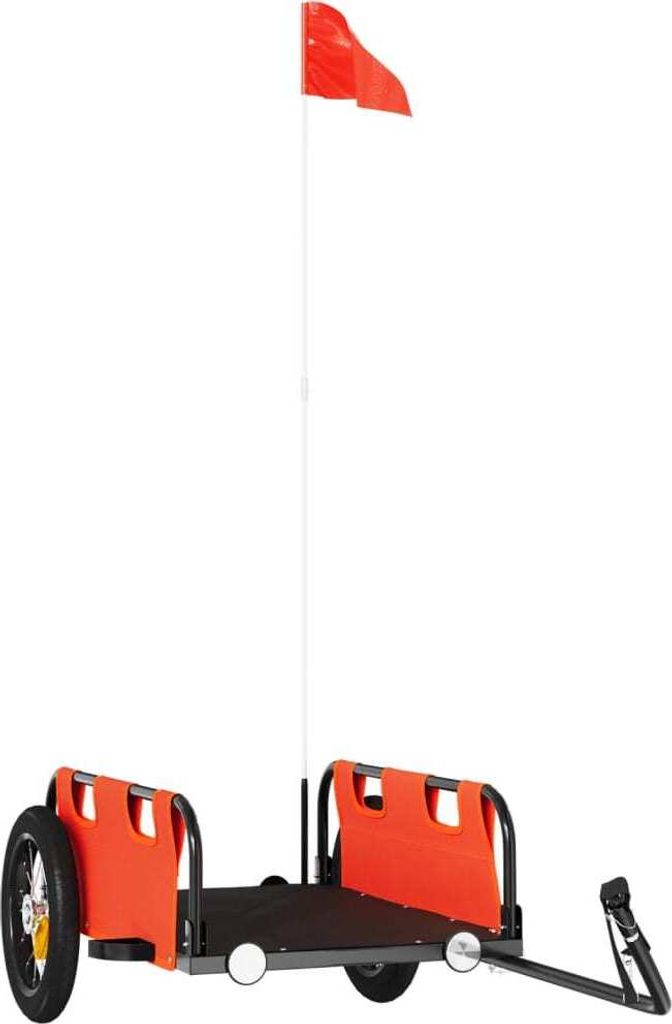 vidaXL Príves na bicykel Orange Oxford Fabric a Iron Obrázok produktu 