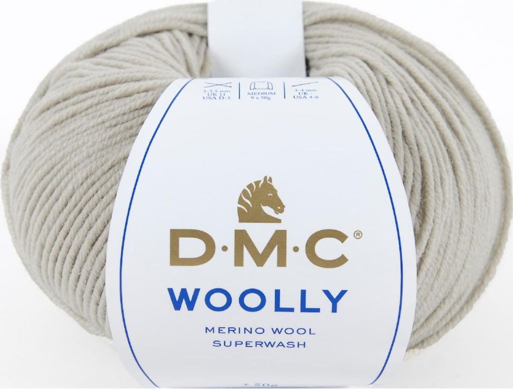 DMC Wolle "Woolly" Wolle – 100% Wolle aus Australien, 488, (Farbe 117)