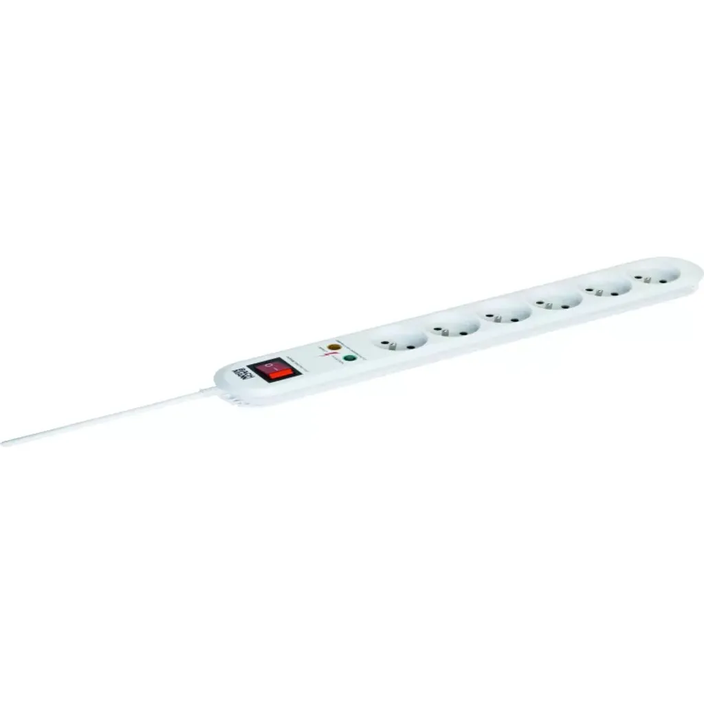 Bachmann SMART Rallonge Électrique 6 Prises CEE 7/5 de 3m en Noir