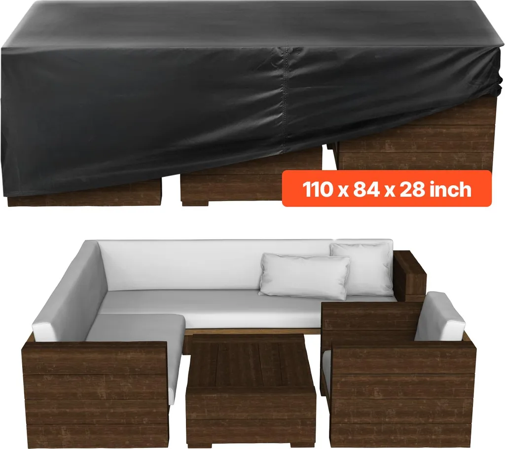 Couverture de Table de Terrasse Rectangulaire Bâche Imperméable Oxford