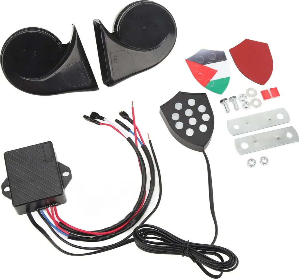 Klaxon avertisseur 12V sonore puissant avec télécommande sans fil