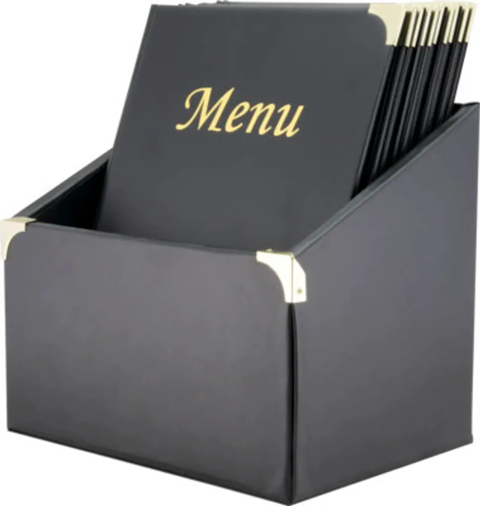 Protège-Menu A4 Noir Securit BASIC - Lot de 10 Chemises pour Restaurant