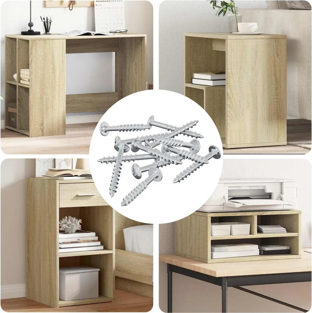 Vis à bois vidaXL 7792 pcs argent 9,8 x 35 mm en fer zingué résistant