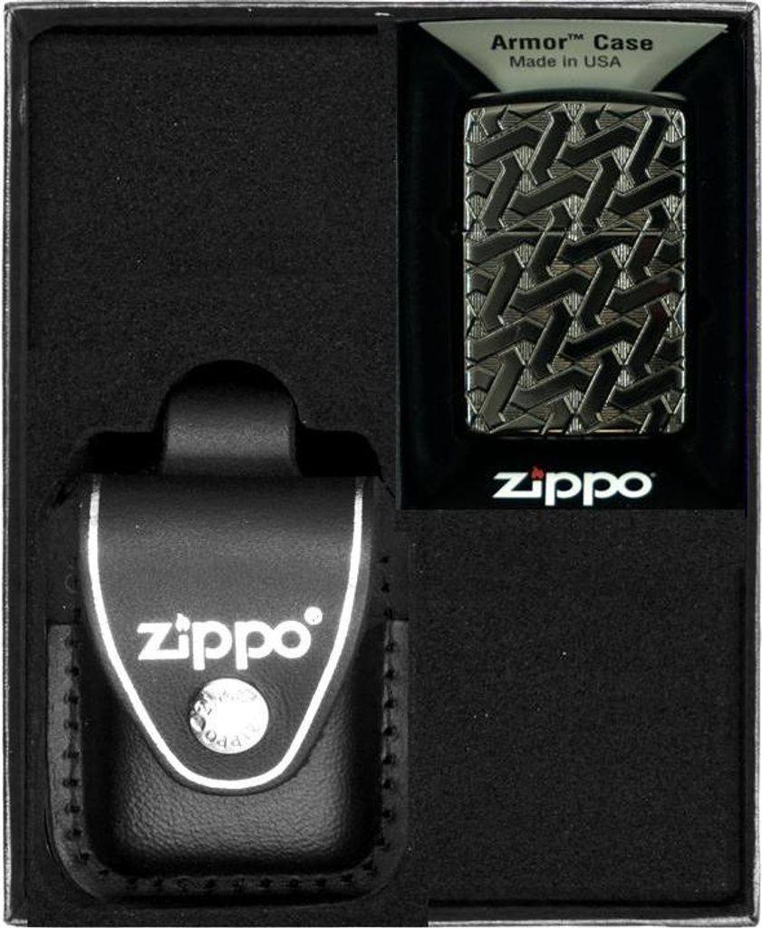 ZIPPO Feuerzeug GEOMETRIC WEAVE DESIGN Geschenkset Nr. 3 Produktbild 
