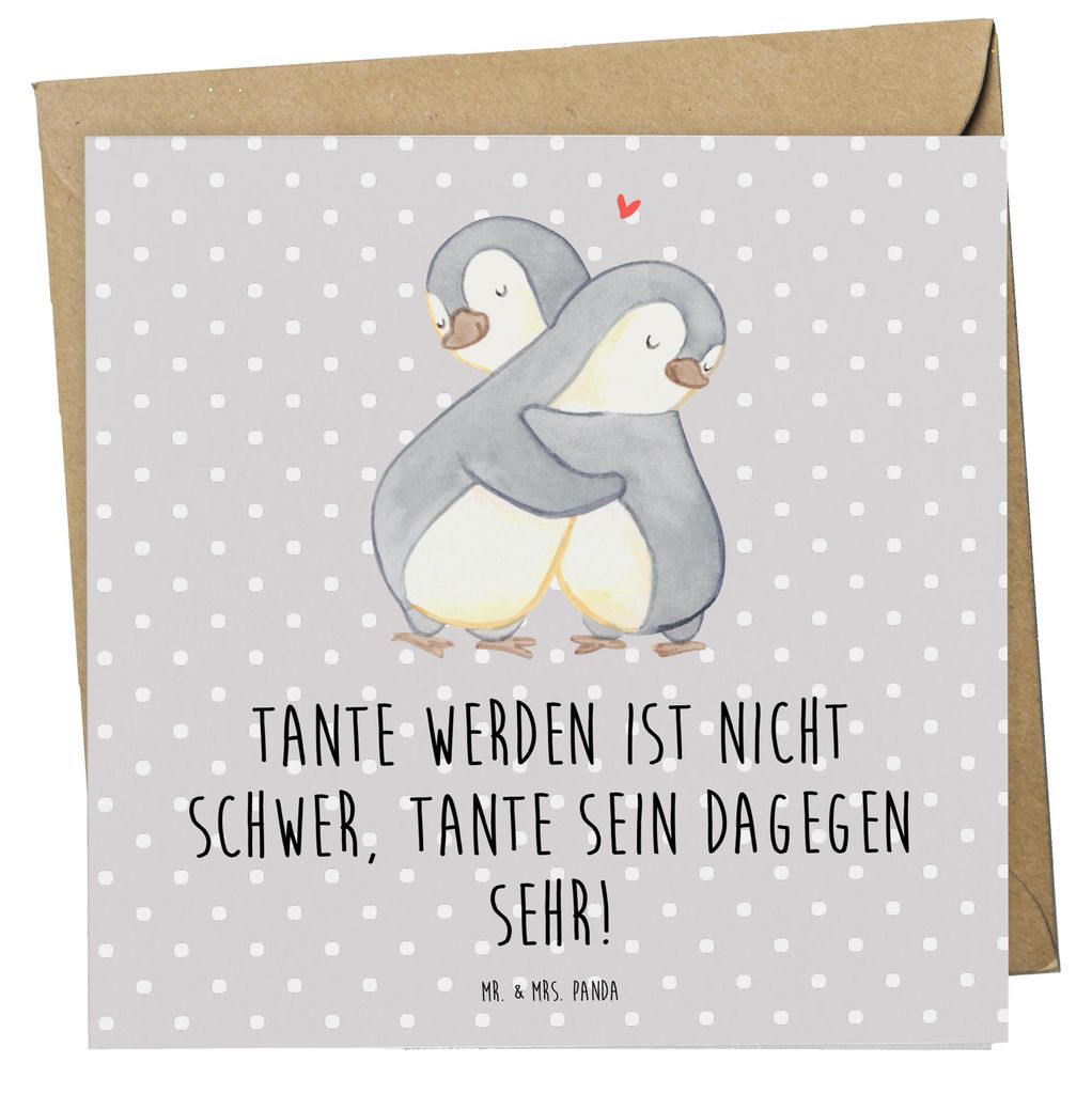 Mr. & Mrs. Panda Glückwunschkarte Tolle Tante - Grau Pastell - Geschenk, Nichte, Familie, Klappkarte, Neffe, Geschenke für Tanten, Liebe, anlassk...