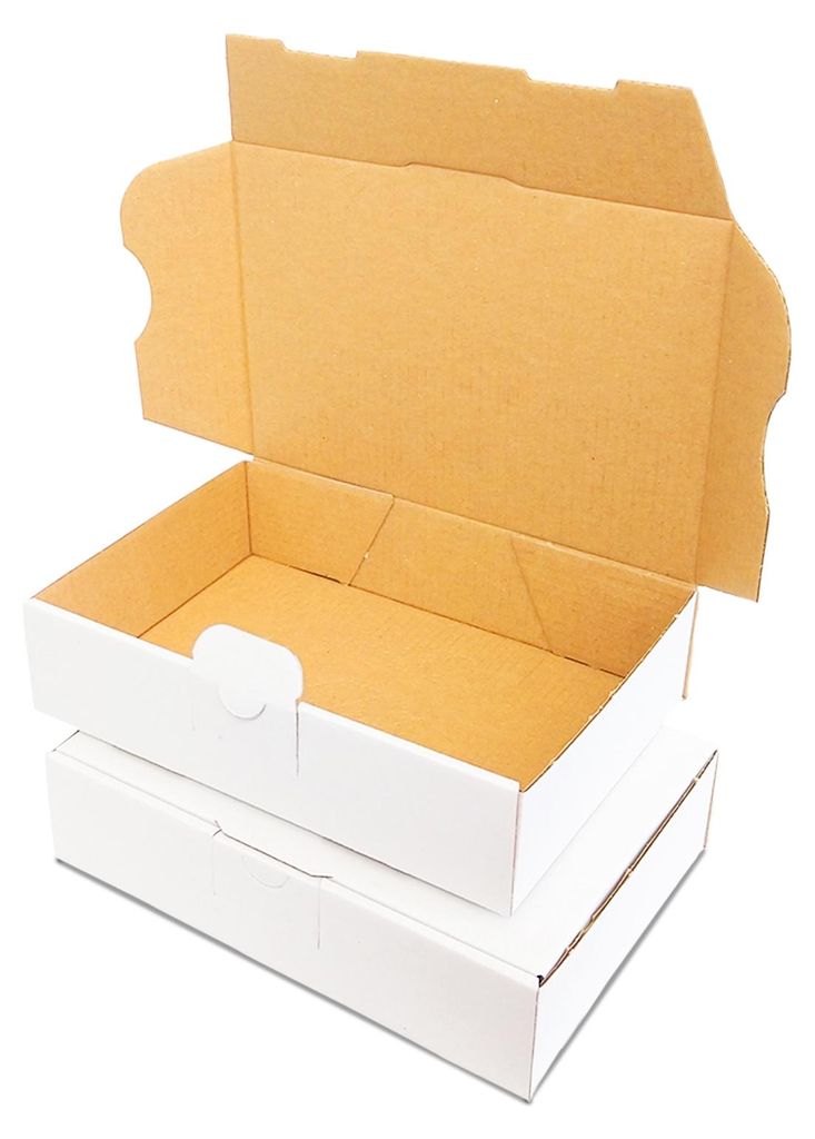 25 Maxibriefkartons 180 x 130 x 45 mm (Weiss)"MB-2"
