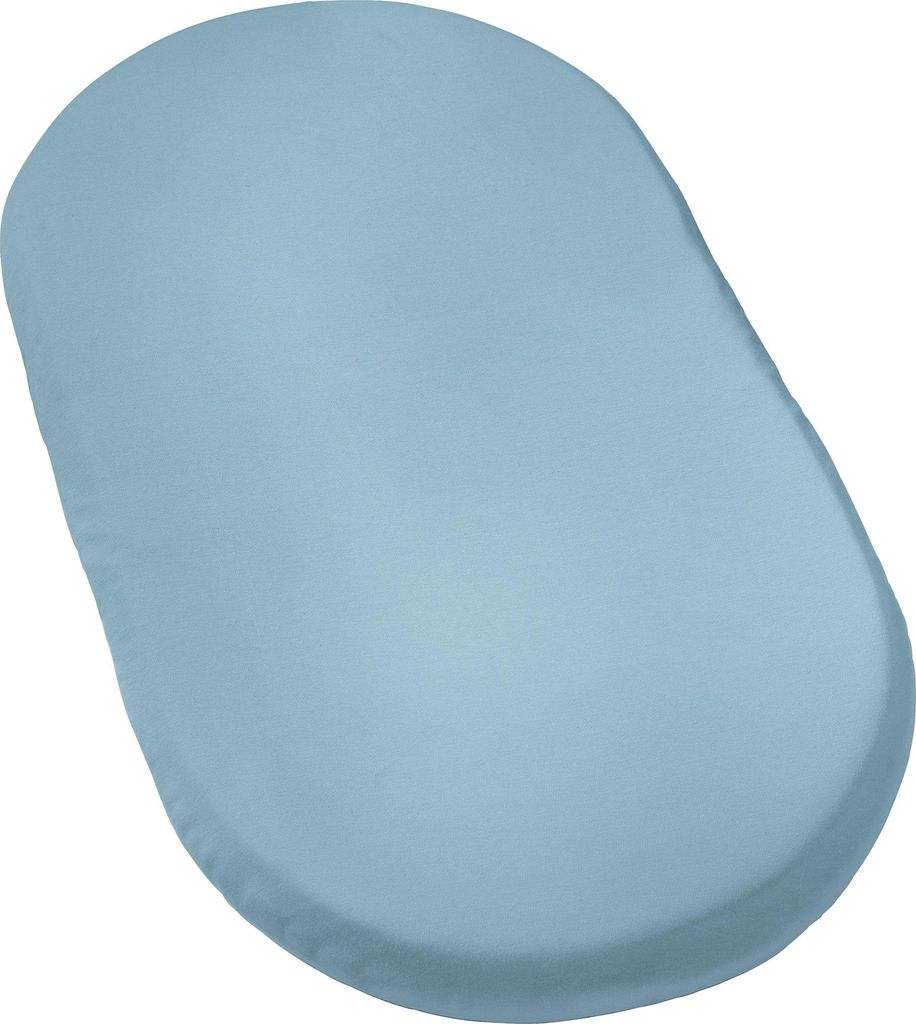 Erwin Müller Baby-Spannbettlaken Murnau" hellblau 40x70 cm oval"