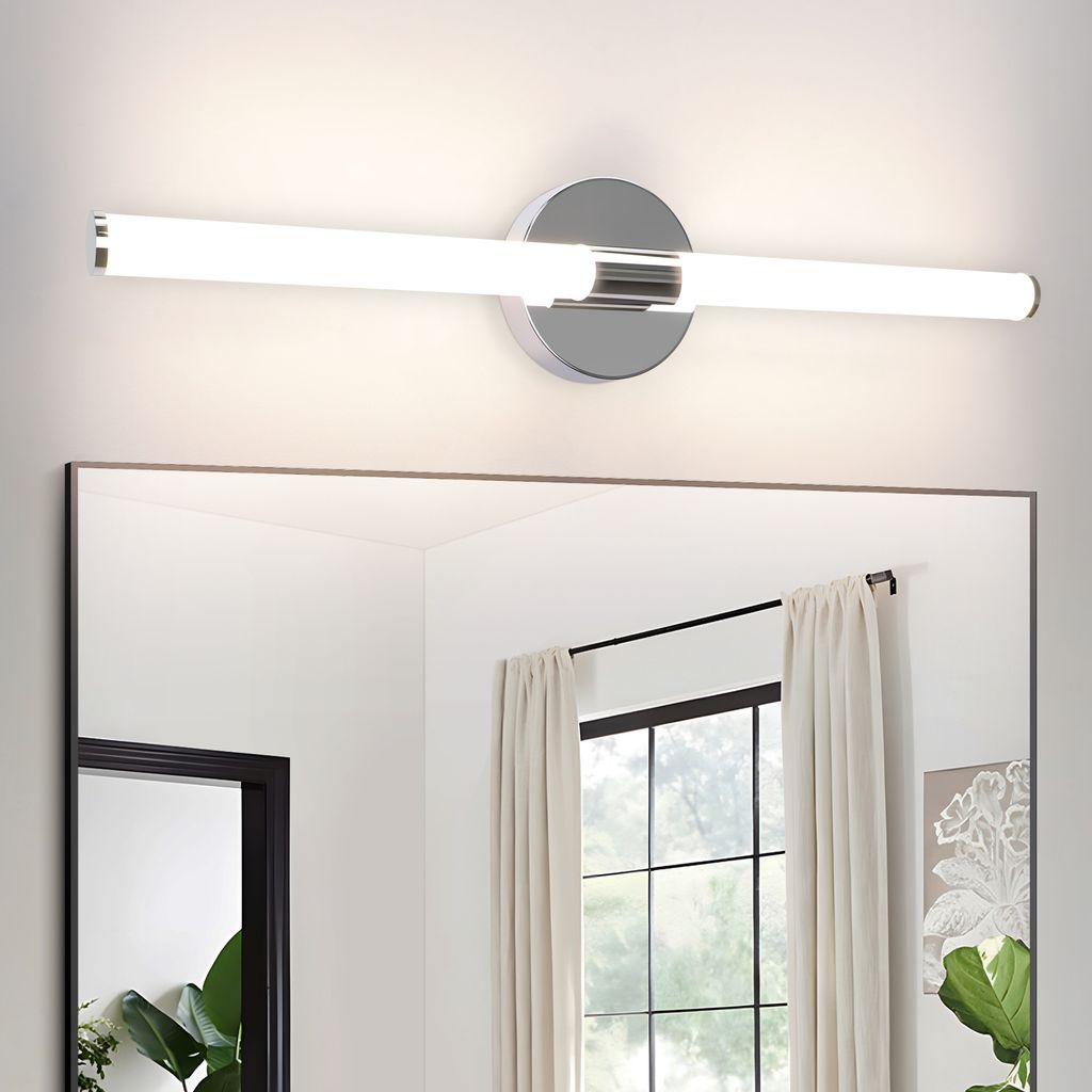 ZMH Spiegelleuchte 60CM Wandlampe LED Wand Lampe 8W Wandleuchte 4000K Neutralweiß Modern Chrom