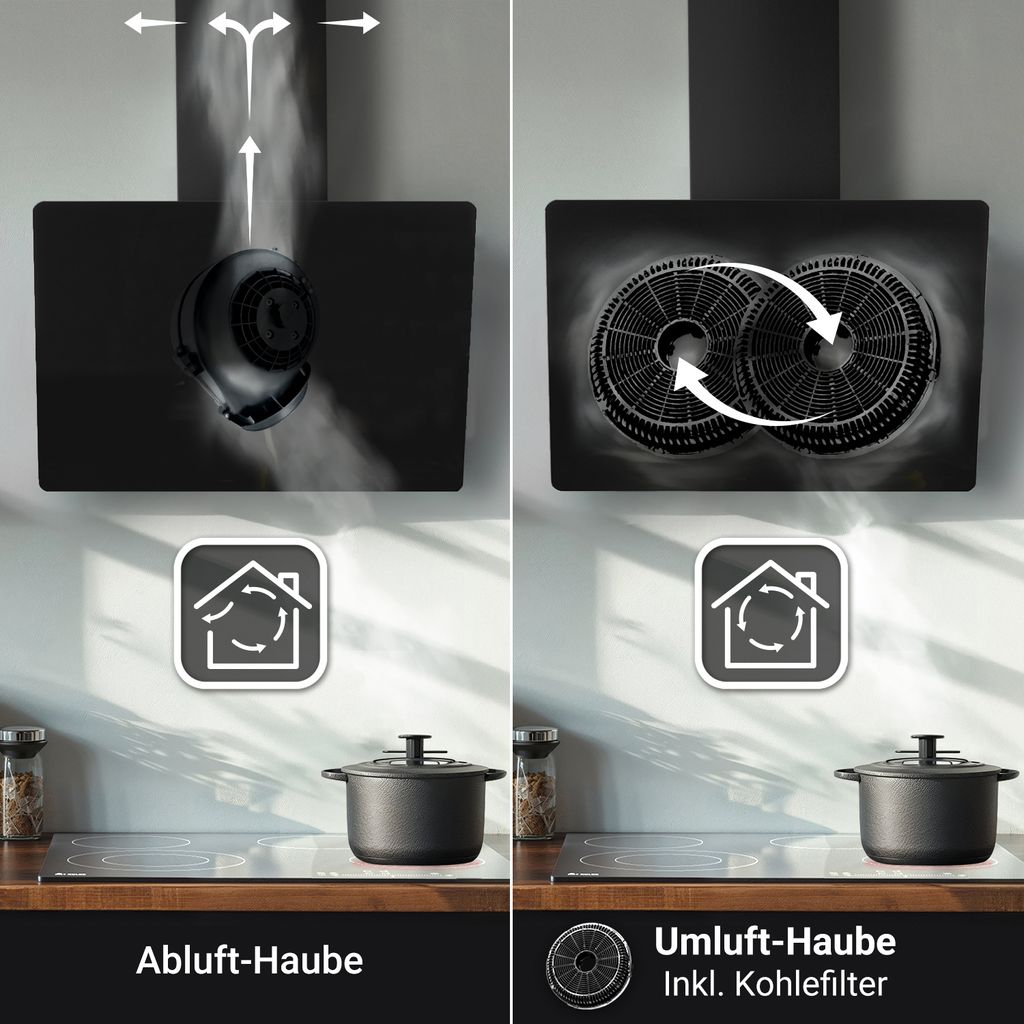 KKT KOLBE Dunstabzugshaube 80cm Umluft Abluft | Wandhauben Produktbild 2