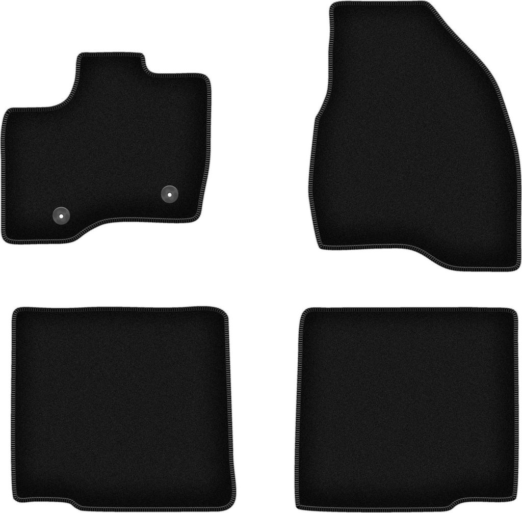 Wielganizator Velours-Autoteppiche – passend für Ford Explorer (kleiner Fahrer, Bj. 0) – schwarz, passgenau, mit Befestigungen set 4 Stk.