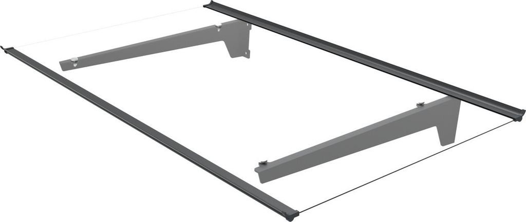 TrendLine Vordach Nizza Aluminum schwarz 140 x 90 cm Produktbild 