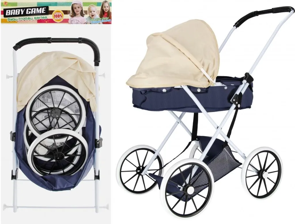 Poussette poupée stable Glebok Met fini les jouets fragiles 30x73 cm