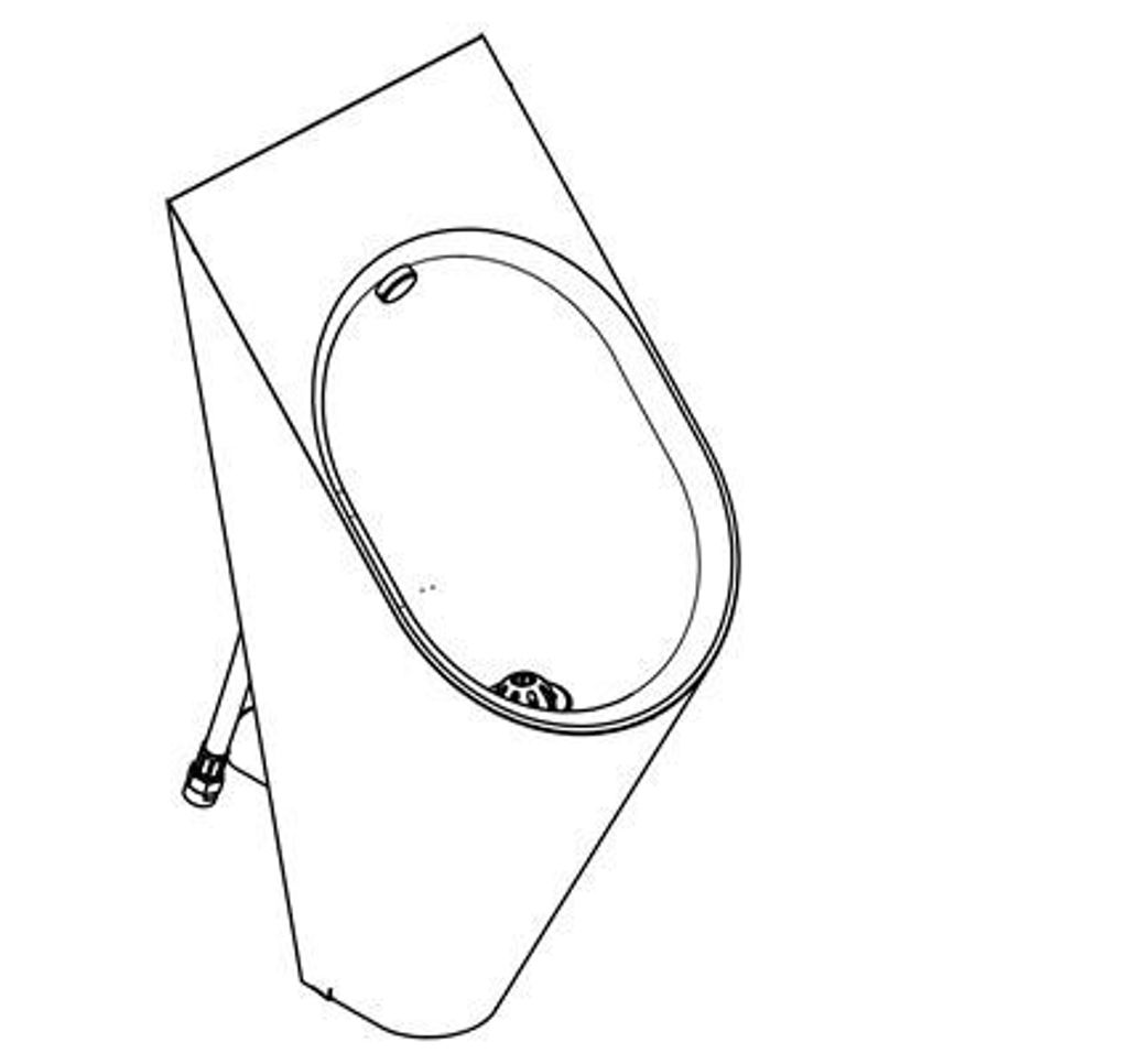 KWC Wandurinal CMPX538WF, CMPX538RS aus Chromnickelstahl zur Wandmontage, Variante:Wasserloses Urinal