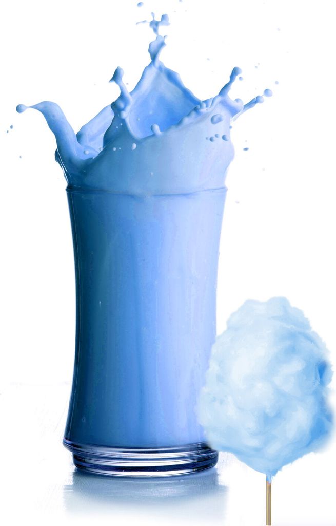 Zuckerwatte Blau Milchshake Pulver 333 g Produktbild 