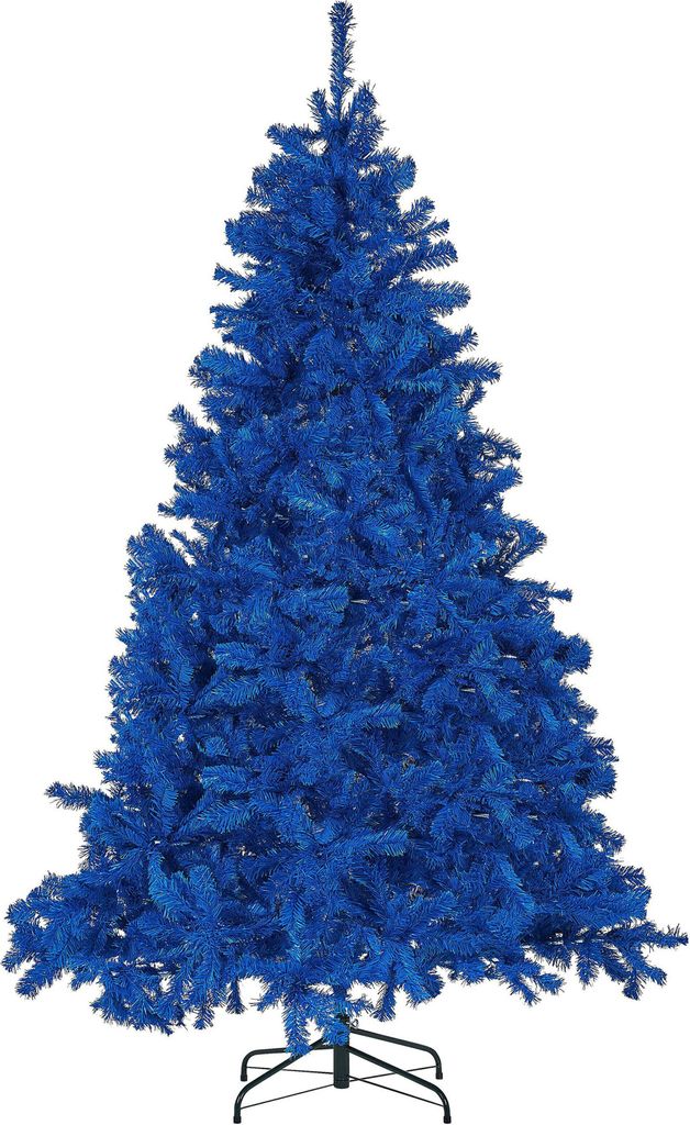 BELIANI Weihnachtsbaum 210 cm Blau aus Kunststoff mit Ständer Weihnachtszeit Weihnachten Wohnzimmer Modern