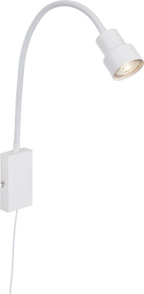 LED Wandleuchte Bettleuchte Touchfunktion Flexarm GU10 5W Weiß Briloner