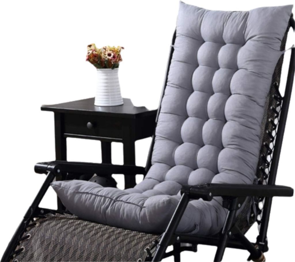 Stuhlkissen mit hoher Rückenlehne, verdicktes Sitzkissen für Gartenstühle, Lounge-Stuhlkissen für die Terrasse im Freien, 3D-Kissen in rechteck...