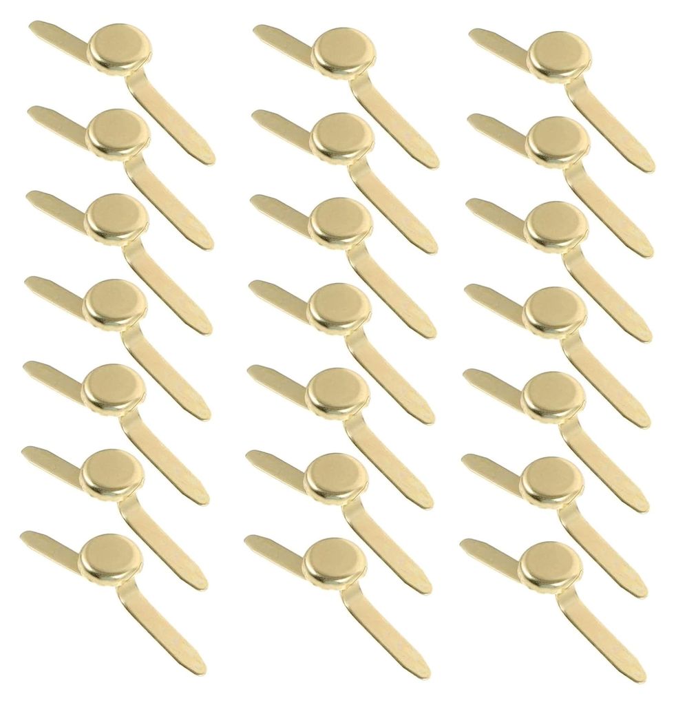 Selbstgemachte Metall-Brads in Gold, 50 Stück, Zubehör für Bastelarbeiten und Scrapbooking