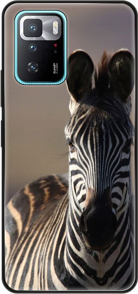 König Design Hülle kompatibel mit Xiaomi Poco X3 GT Kunststoff Soft Handyhülle - Handy Case Zebra