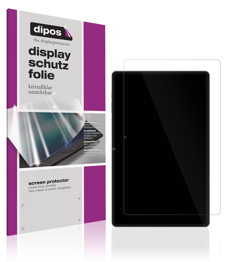 2x Schutzfolie für Teclast T50 Max klar Displayschutzfolie Folie Display Schutz dipos