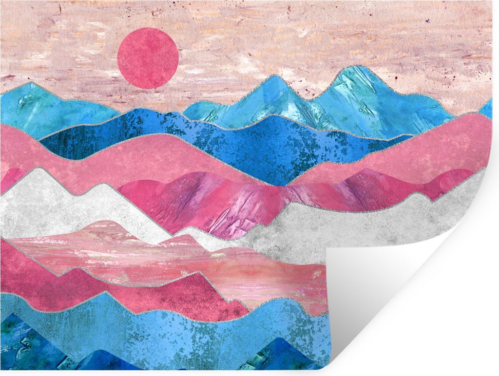 MuchoWow Wandtattoo Wandsticker Wandaufkleber Transgender - Marmor - Stolz 80x60 cm Selbstklebend und Repositionierbar - Faltenfrei