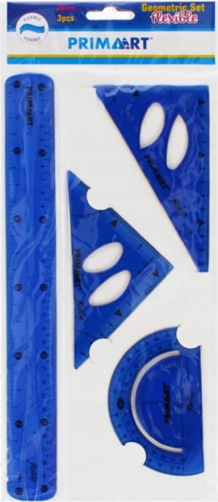 Flexibler geometrischer Satz Lineal 30 cm, Winkelmesser, 2 Exzenter
