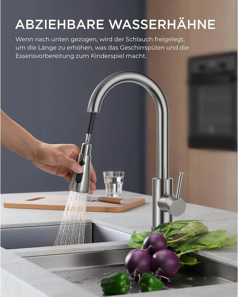 Rubinetto Lavello FORIOUS Inox: Miscelatore Alta Pressione Professionale - 2