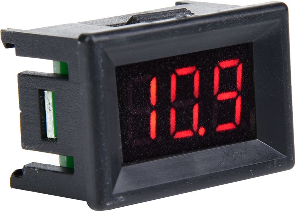 Digitales Voltmeter 0.36inch Zwei-Draht-DC 2.4-30V LED-Anzeige Spannungsmesser wasserdicht (rot)