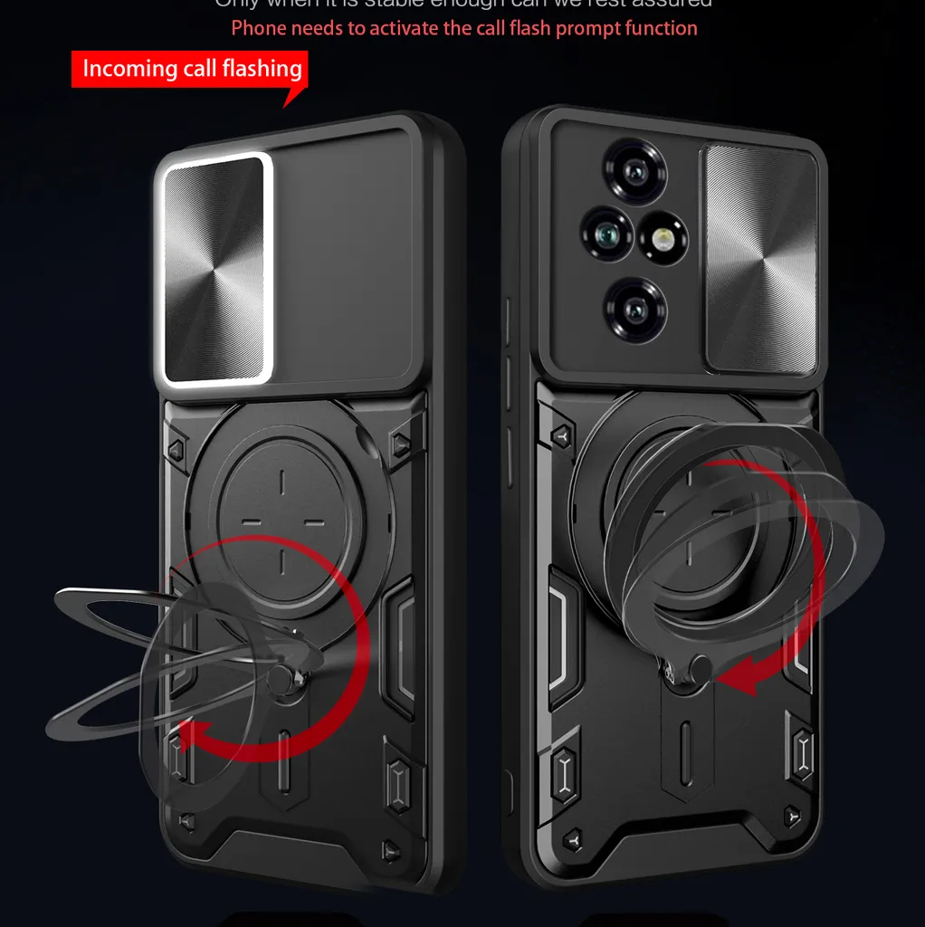 PEIYE Cover Per Honor 200 Lite Con Anello 360° – Custodia Antiurdo In TPU E PC, Supporto Magnetico Per Auto, Colore Blu - 3
