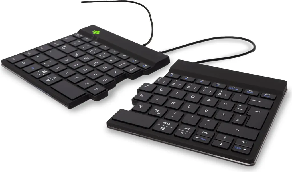Clavier R-Go Break scindé noir à indicateur de pause intelligent USB - 6