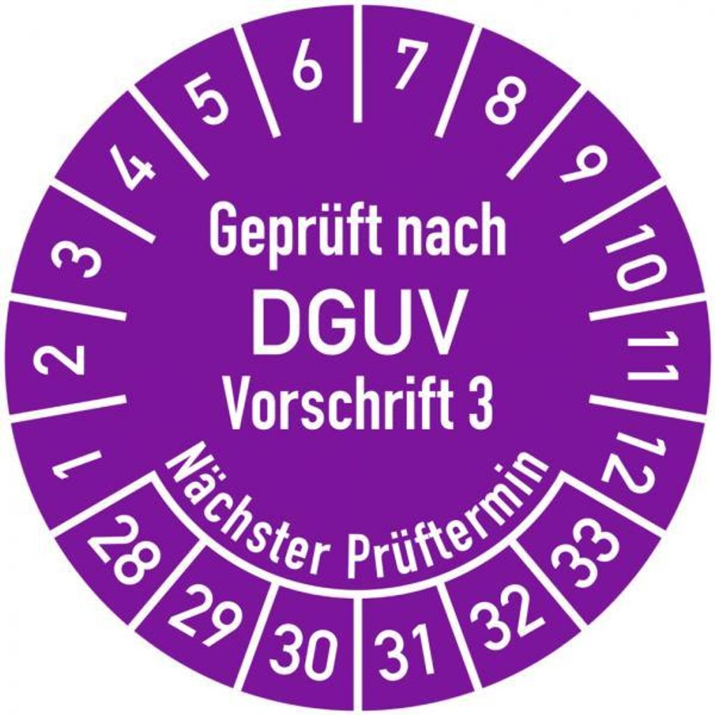Dreifke Prüfplakette nach DGUV Vorschrift 3, Nächster Prüftermin, 20...