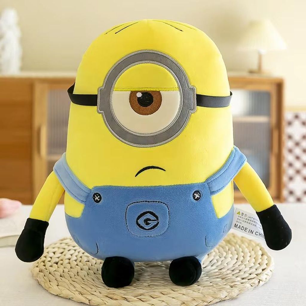 Minions Stuart Plüschtier 25 cm, gelbe Kuschelfigur mit Produktbild 