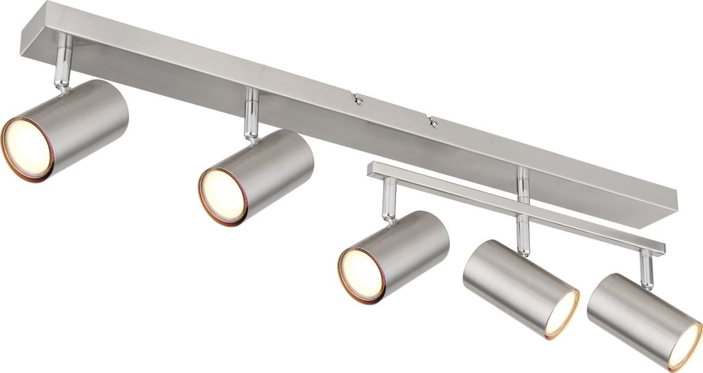 Globo Lighting Strahler Metall Nickel matt, 5x GU10