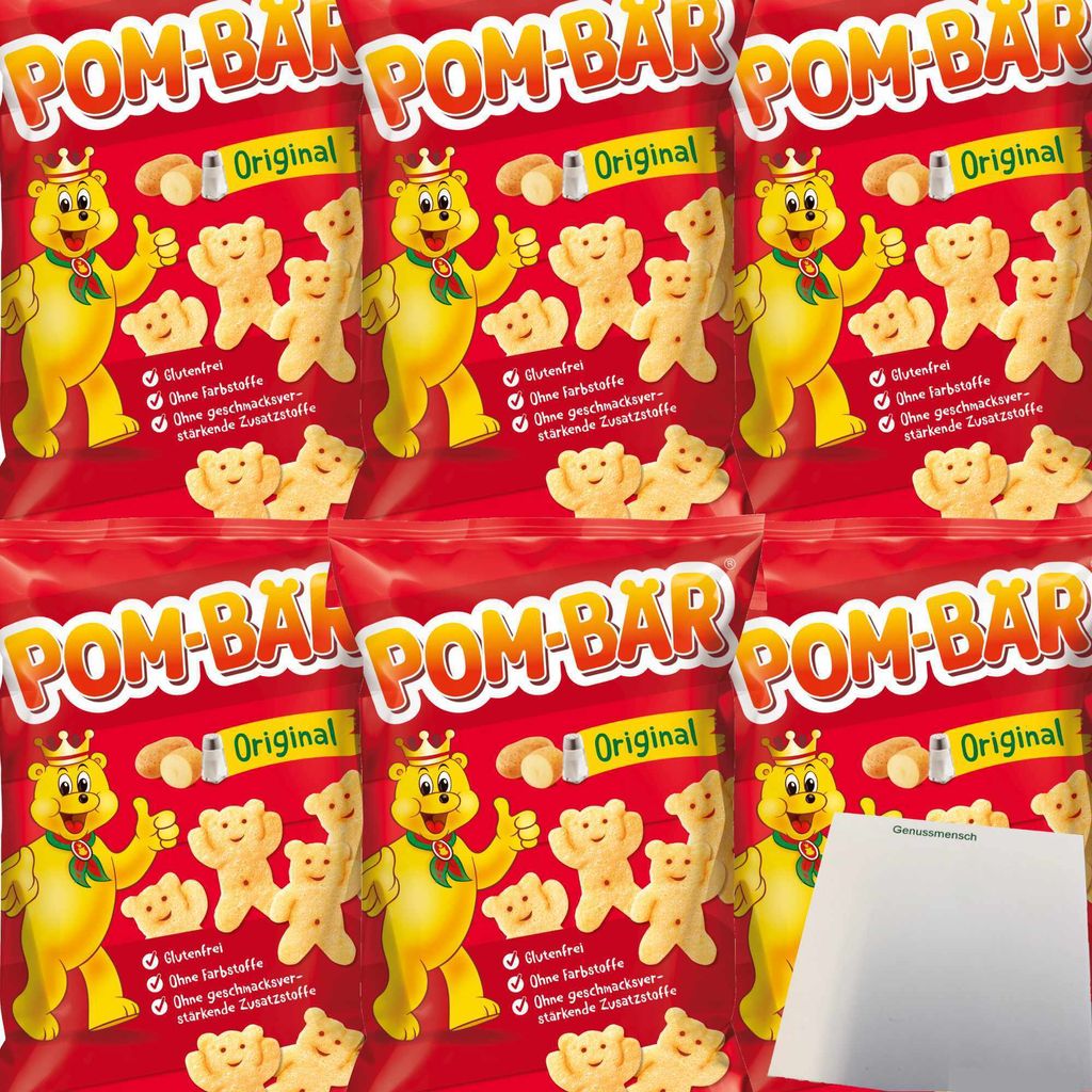 Funny Frisch Pom-Bär Kartoffel-Snack Glutenfrei 6er Pack Produktbild 