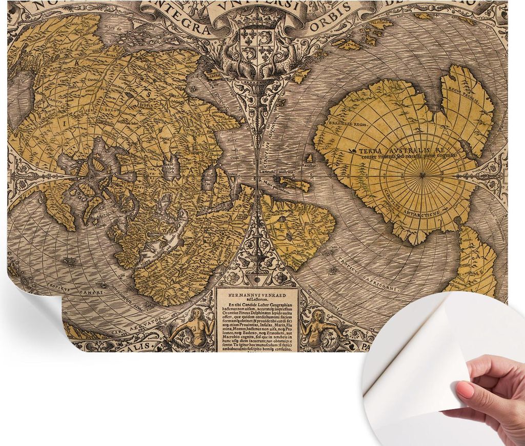Selbstklebende Wandtapete - Dekorative Tapete für Wohnzimmer - Klebefolie für Wandbilder - Tapetenfolie für Wanddekoration - 312x219 cm - Histor...