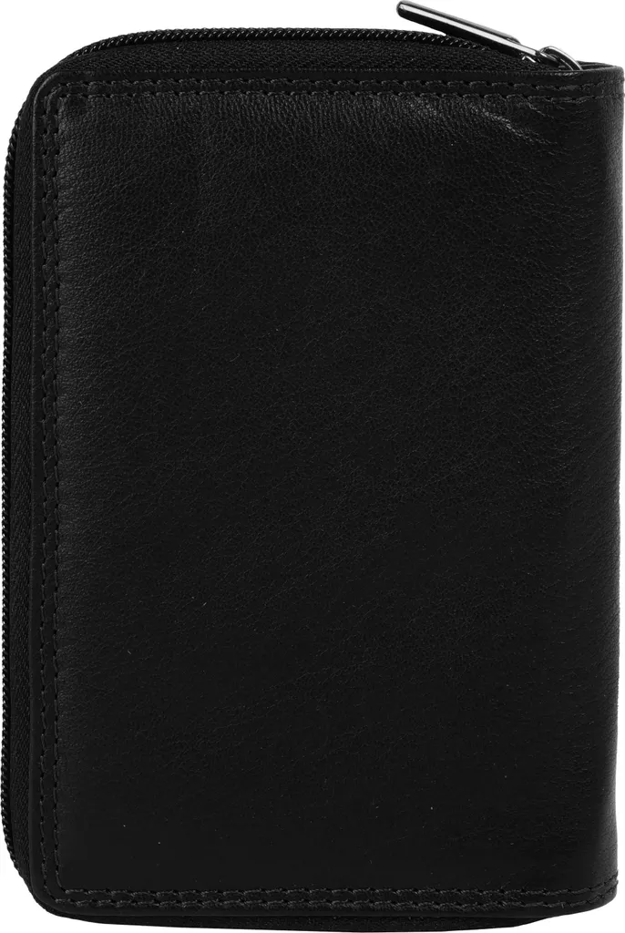 Portafoglio Nero Mano Giulia - Vera Pelle Donna con Zip e 10 Slot - 15