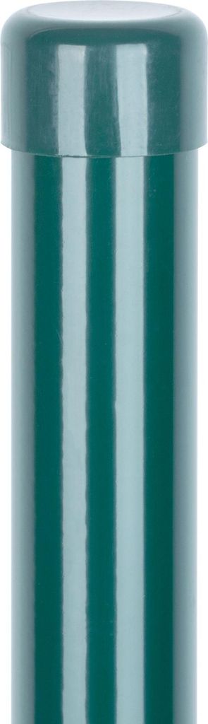 Pfosten Strend Pro METALTEC, 48/2000/1,50 mm, grün, rund, Kappe, Zn+PVC, RAL6005