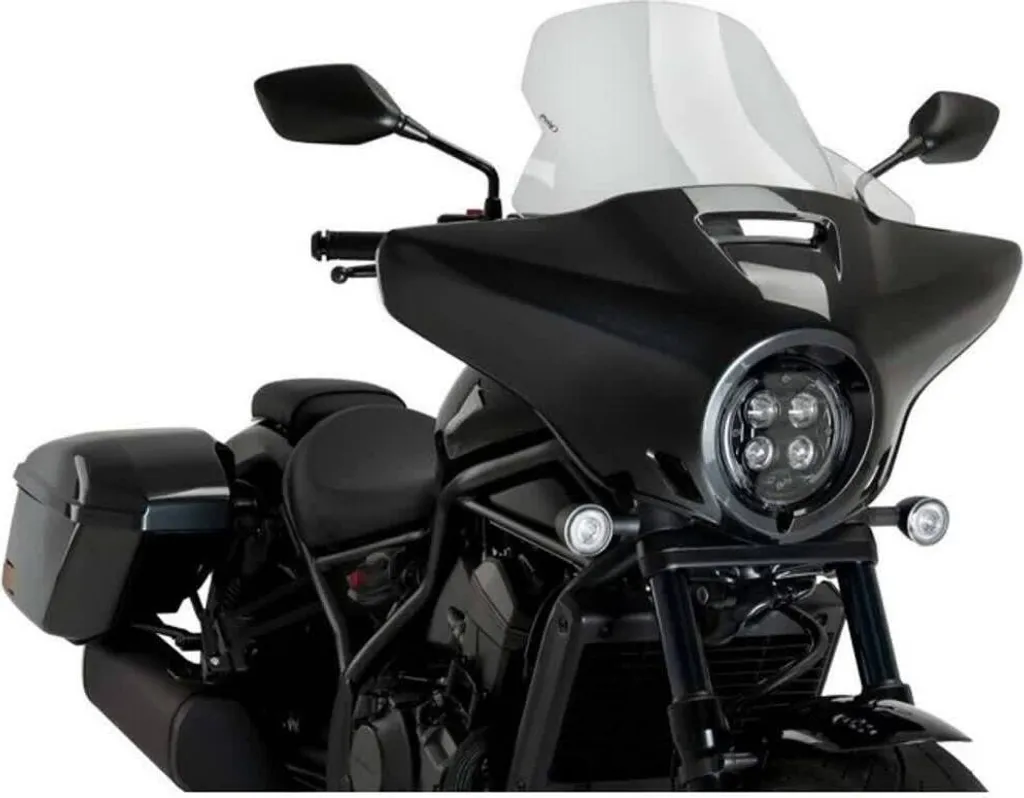 Écran PUIG Haute Route 4mm Transparent : Résistance et Clarté Honda Rebel