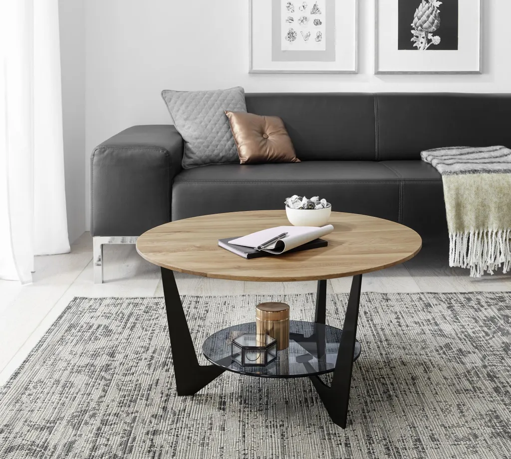 Table basse bois CADIZ structure robuste 70 cm format carré élégant