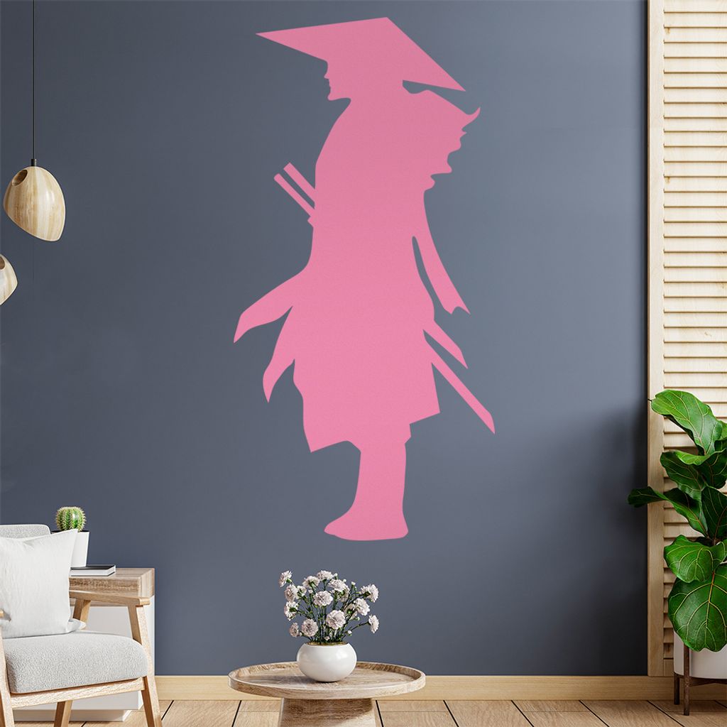 Samurai Ninja Shinobi Wandtattoo Wandaufkleber Wall Sticker - Dekoration, Küche, Wohnzimmer, Schlafzimmer, Badezimmer