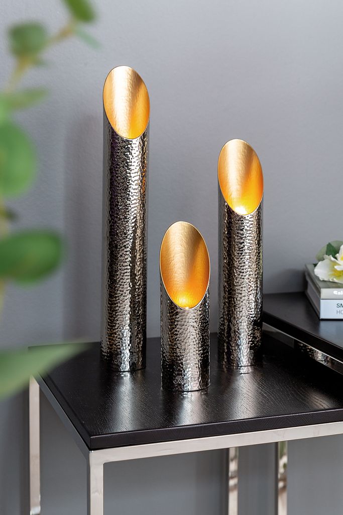 Fink Teelichthalter Firat goldfarben, silberfarben Produktbild 3