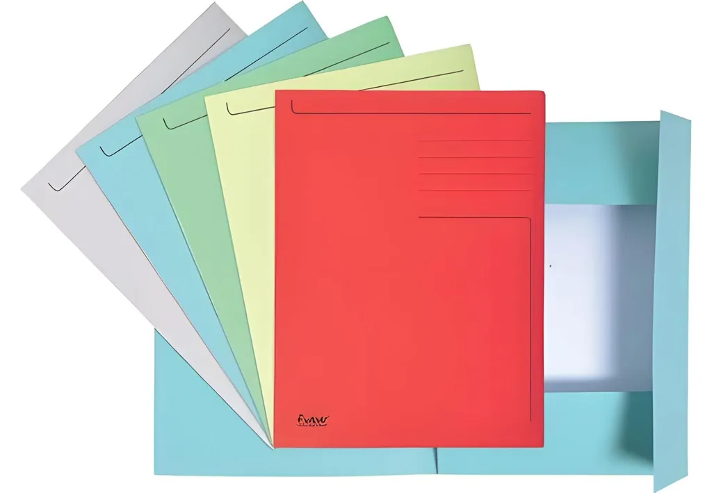 Porte-documents rouge A4 rigide 300g avec rabats de protection - 4