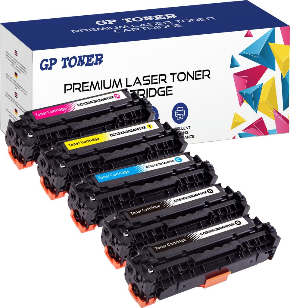 5x XXL TONER PATRONEN für HP 312X 312A für LaserJet Pro M476DN M476DW M476NW SET