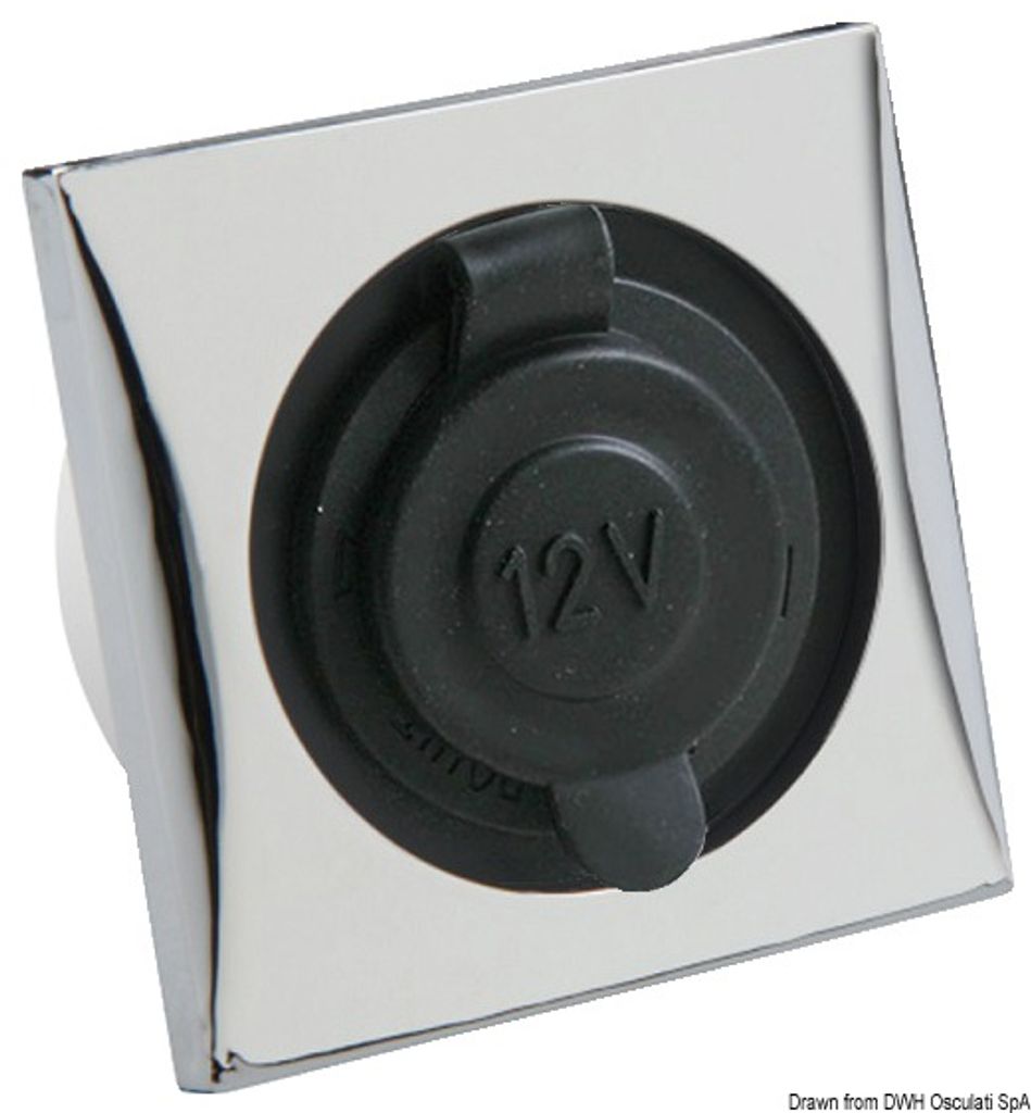 Watertight lighter Steckdose, verchromt Osculati 14.491.03