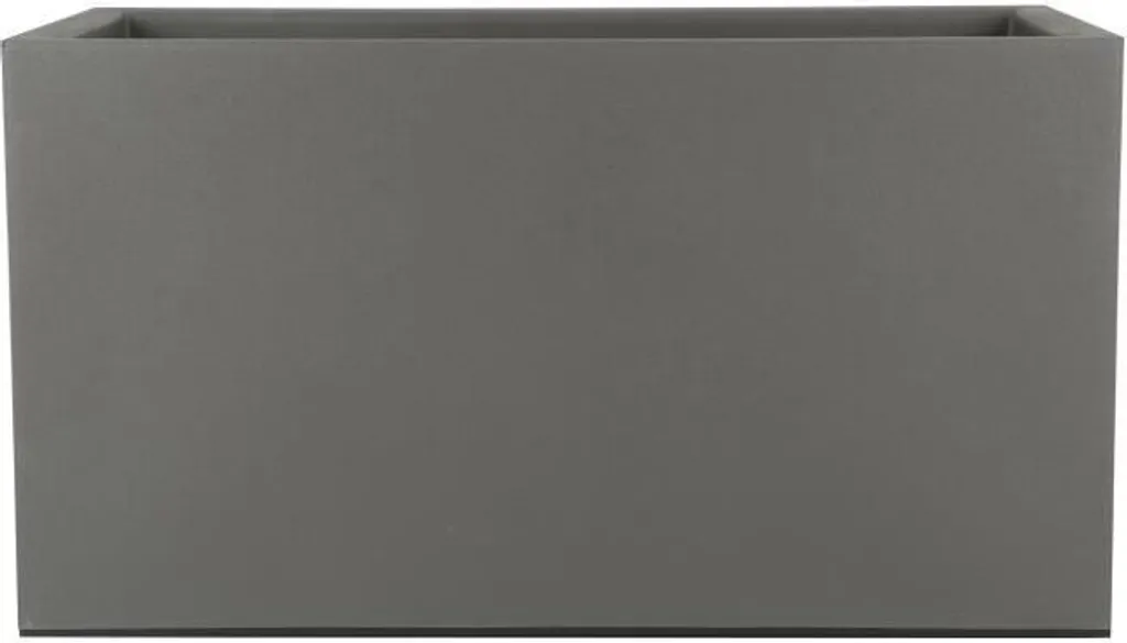 Bac à Fleurs Riviera Rectangulaire 80 cm Gris Aspect Granit Chic