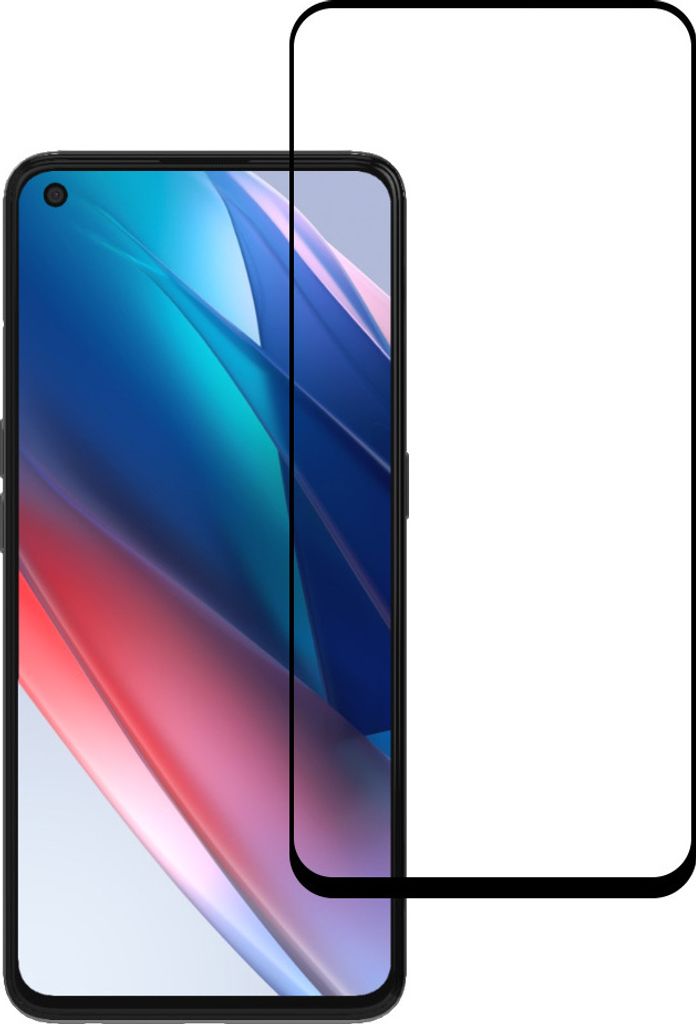 Smartphonica Displayschutzfolie geeignet für Oppo Find X3 Lite - Full Cover Tempered Glass - Gehärtetes Glas geeignet für Oppo Find X3 Lite